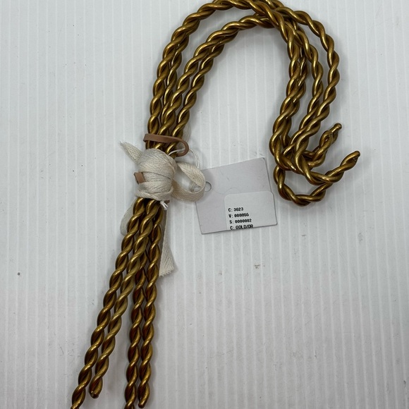 Anthropologie Terrain Twisted Brass Stocking Holders Set Of 4 NEW - Picture 3 of 8